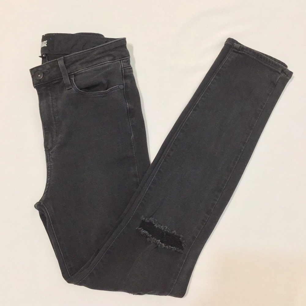 Paige Hoxton Crop Rollup Distressed Jeans